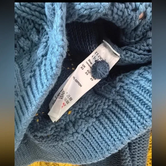 Blue Women's Cardigan Sweater - Picture 6 of 7